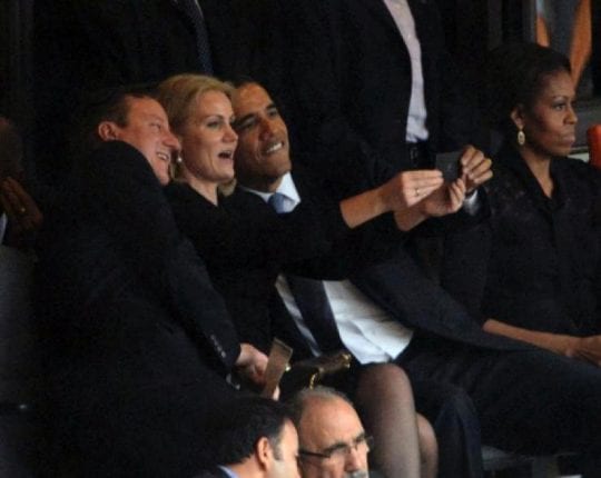 Obama Funeral Selfie