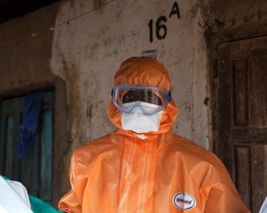 Ebola burial worker