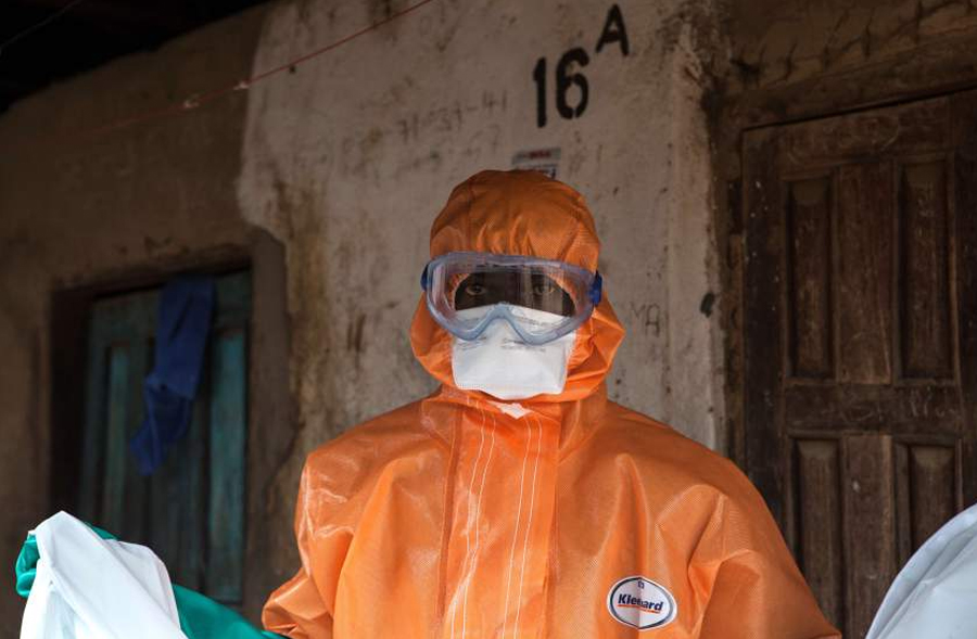 Ebola burial worker