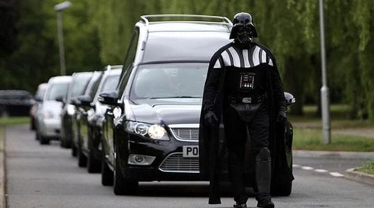 Funeral home weddings: Darth Vador