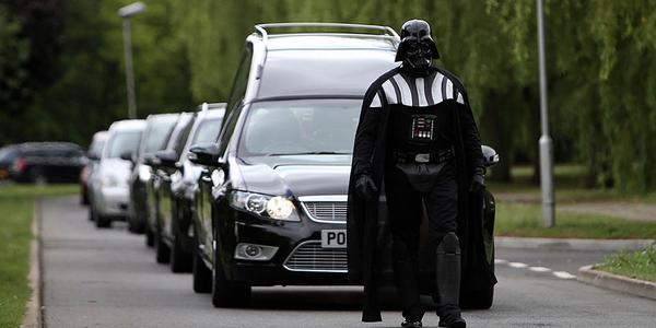 Funeral home weddings: Darth Vador