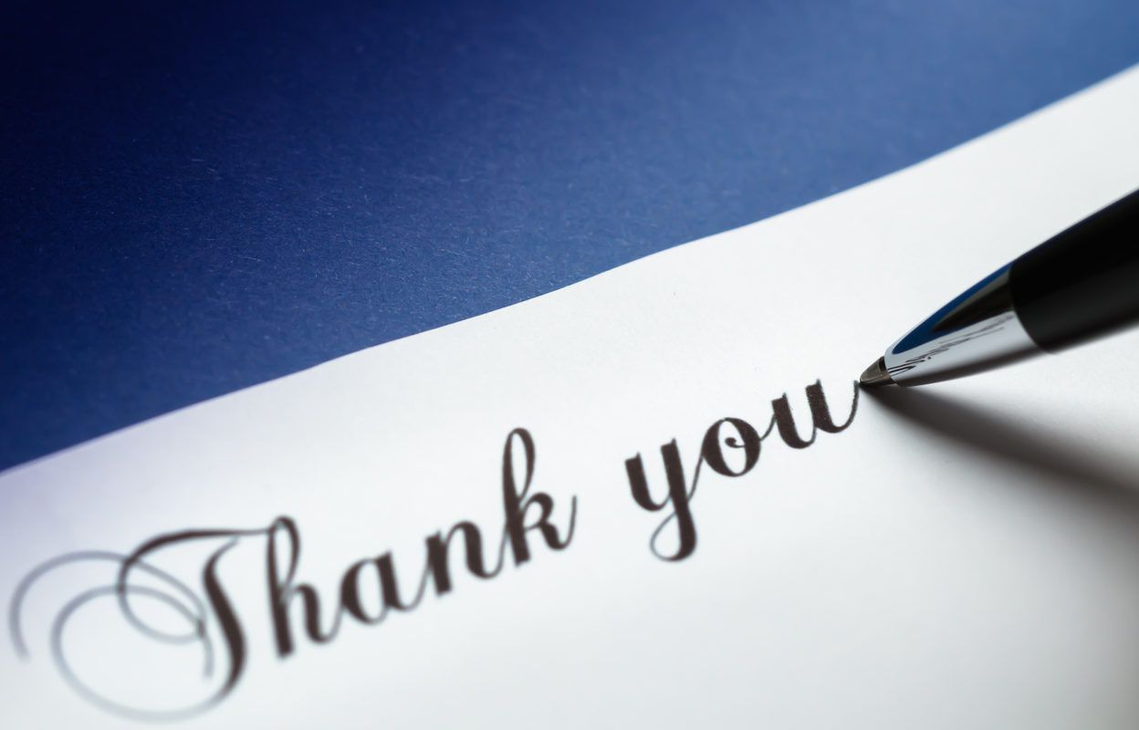 Writing a Thank You Note