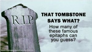 Tombstone Quiz