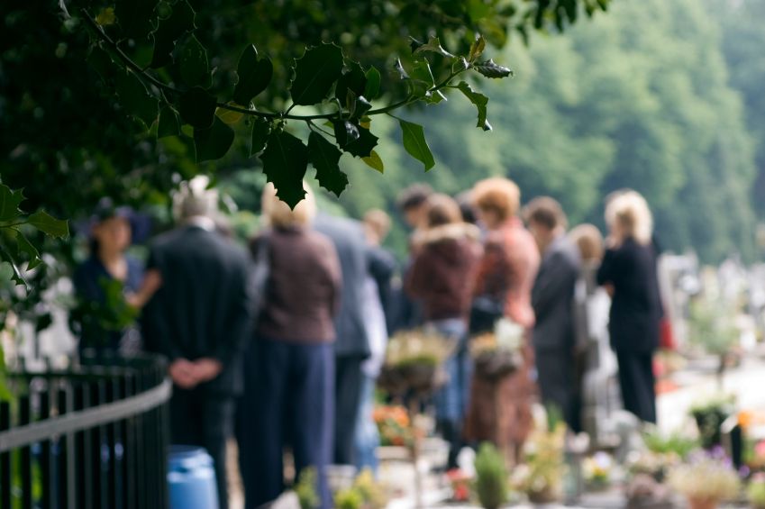 People at Graveside